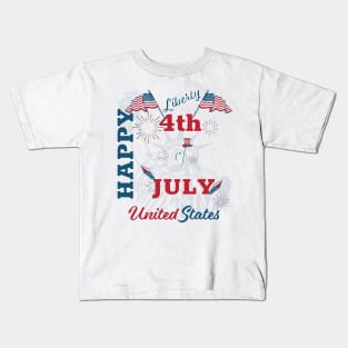 Funny Shirt Happy 4th of july United states casual style, Patriotic Graphic Tees Tops Kids T-Shirt